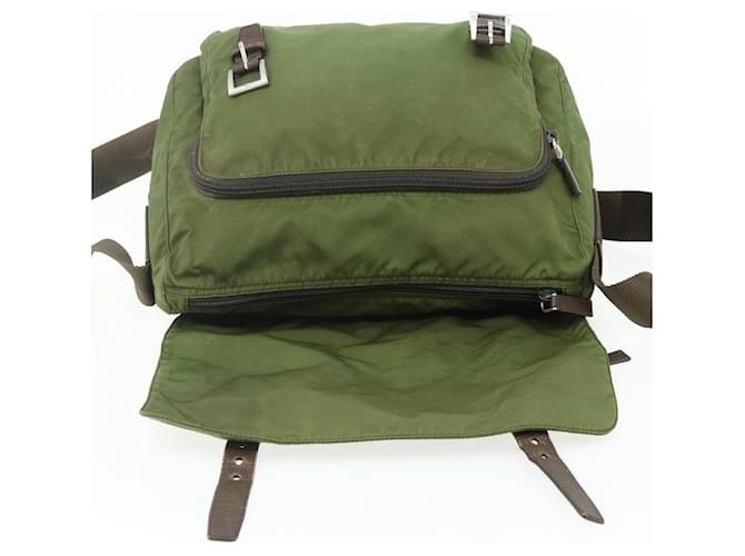 PRADA Shoulder Bag Nylon Khaki Silver - vista 18