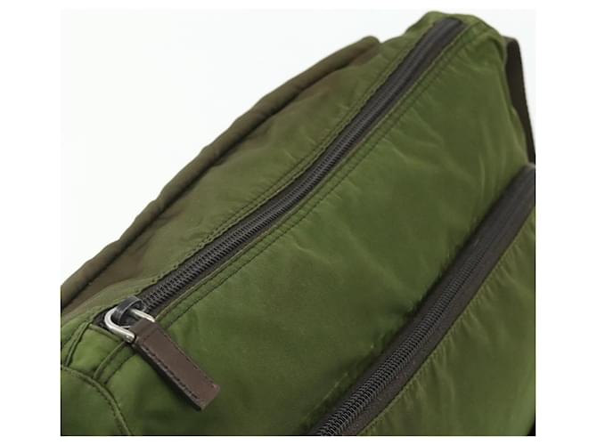 PRADA Shoulder Bag Nylon Khaki Silver - vista 20