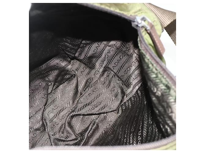 PRADA Shoulder Bag Nylon Khaki Silver - vista 23