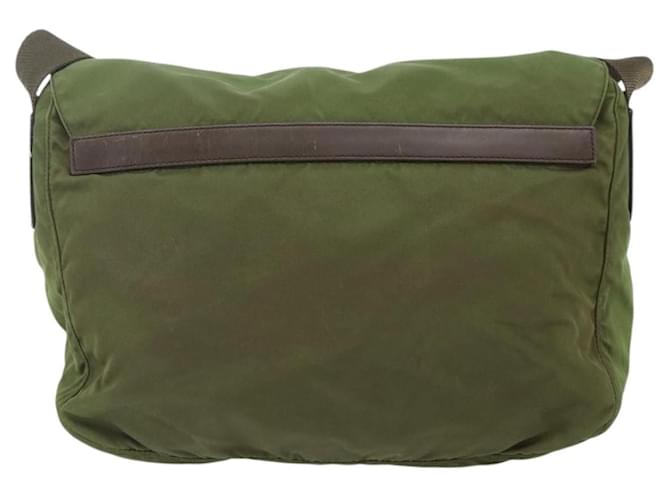 PRADA Shoulder Bag Nylon Khaki Silver - vista 3