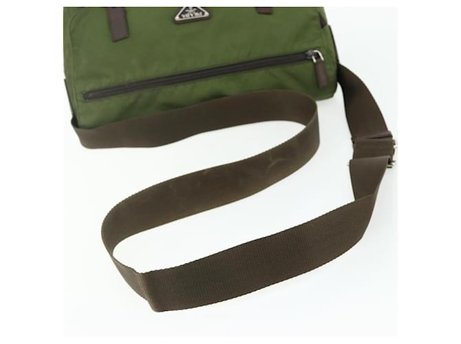 PRADA Shoulder Bag Nylon Khaki Silver - vista 7