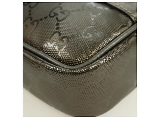 GUCCI GG Implementation Shoulder Bag PVC Gray Silver 201447 - vista 11