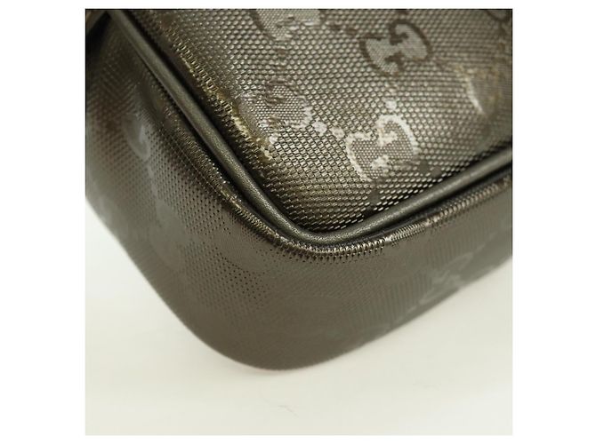 GUCCI GG Implementation Shoulder Bag PVC Gray Silver 201447 - vista 12