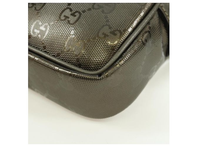 GUCCI GG Implementation Shoulder Bag PVC Gray Silver 201447 - vista 13