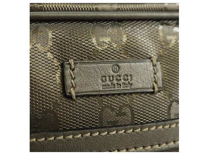 GUCCI GG Implementation Shoulder Bag PVC Gray Silver 201447 - vista 14