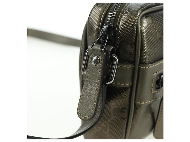 GUCCI GG Implementation Shoulder Bag PVC Gray Silver 201447 - vista 17