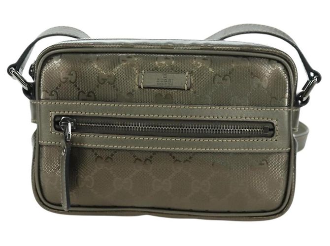 GUCCI GG Implementation Shoulder Bag PVC Gray Silver 201447 - vista 2