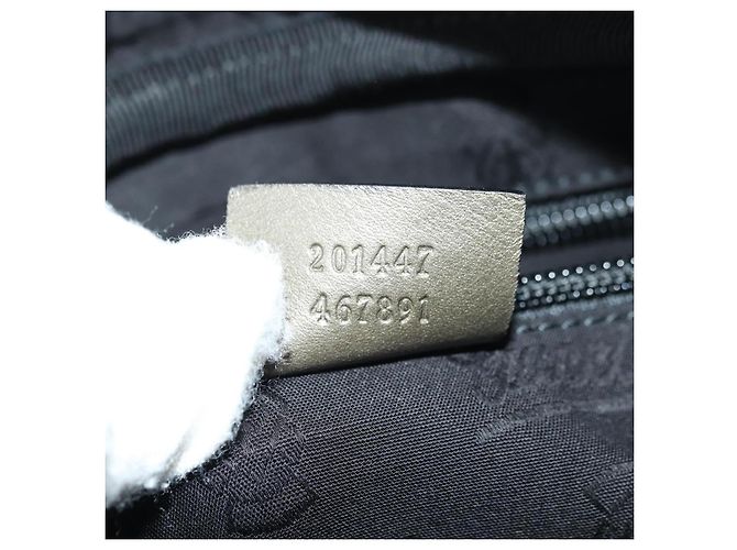 GUCCI GG Implementation Shoulder Bag PVC Gray Silver 201447 - vista 24