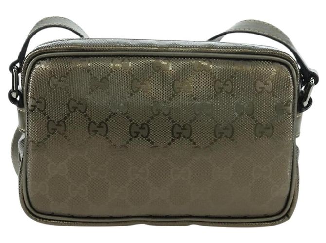 GUCCI GG Implementation Shoulder Bag PVC Gray Silver 201447 - vista 3