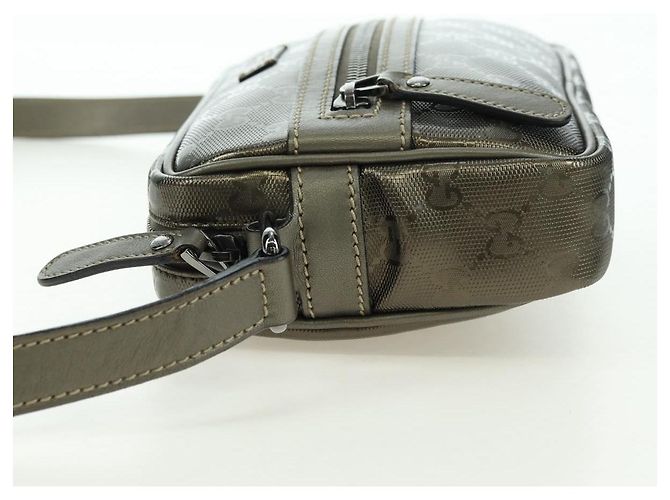 GUCCI GG Implementation Shoulder Bag PVC Gray Silver 201447 - vista 4