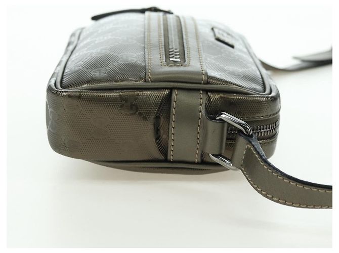 GUCCI GG Implementation Shoulder Bag PVC Gray Silver 201447 - vista 5