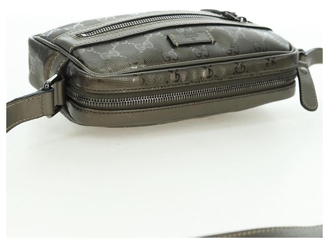 GUCCI GG Implementation Shoulder Bag PVC Gray Silver 201447 - vista 6