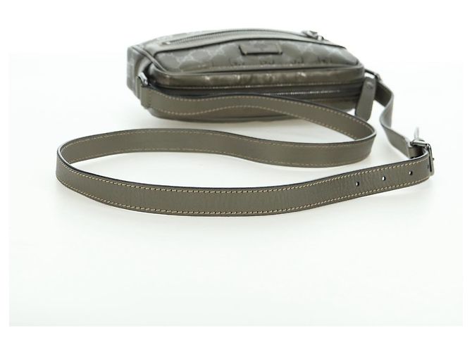 GUCCI GG Implementation Shoulder Bag PVC Gray Silver 201447 - vista 7