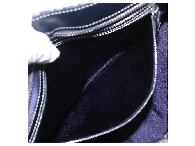 FENDI Zucchino Canvas Hand Bag Navy Silver - vista 20