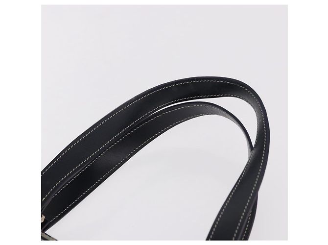 FENDI Zucchino Canvas Hand Bag Navy Silver - vista 8