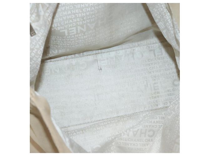 CHANEL COCO Mark Tote Bag Canvas Beige Silver CC - vista 10