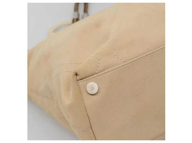 CHANEL COCO Mark Tote Bag Canvas Beige Silver CC - vista 14