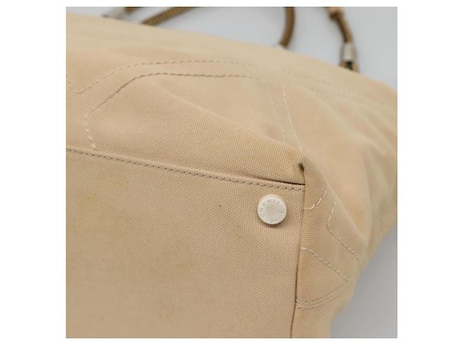 CHANEL COCO Mark Tote Bag Canvas Beige Silver CC - vista 15