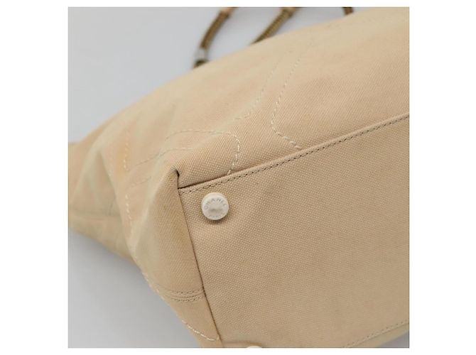 CHANEL COCO Mark Tote Bag Canvas Beige Silver CC - vista 16