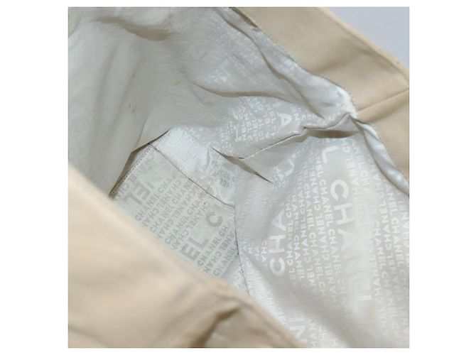 CHANEL COCO Mark Tote Bag Canvas Beige Silver CC - vista 20