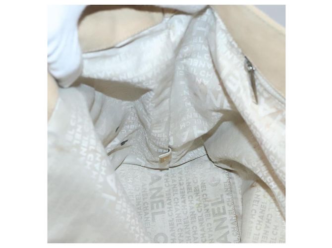 CHANEL COCO Mark Tote Bag Canvas Beige Silver CC - vista 21