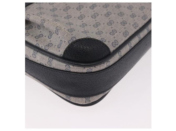 GUCCI Micro GG Supreme Shoulder Bag PVC Navy Gold - vista 10
