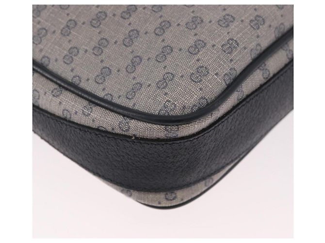 GUCCI Micro GG Supreme Shoulder Bag PVC Navy Gold - vista 12