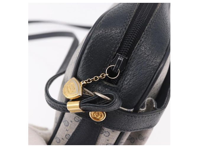 GUCCI Micro GG Supreme Shoulder Bag PVC Navy Gold - vista 14