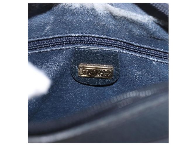 GUCCI Micro GG Supreme Shoulder Bag PVC Navy Gold - vista 15
