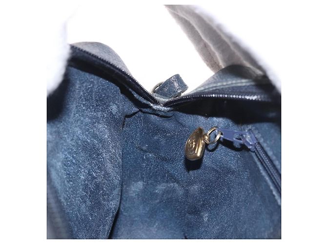 GUCCI Micro GG Supreme Shoulder Bag PVC Navy Gold - vista 19
