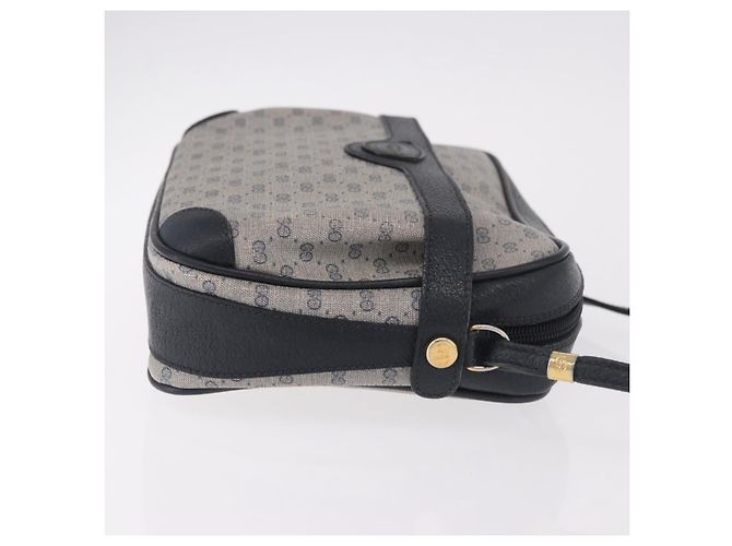 GUCCI Micro GG Supreme Shoulder Bag PVC Navy Gold - vista 4
