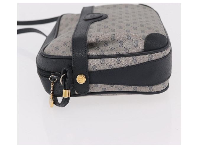 GUCCI Micro GG Supreme Shoulder Bag PVC Navy Gold - vista 5
