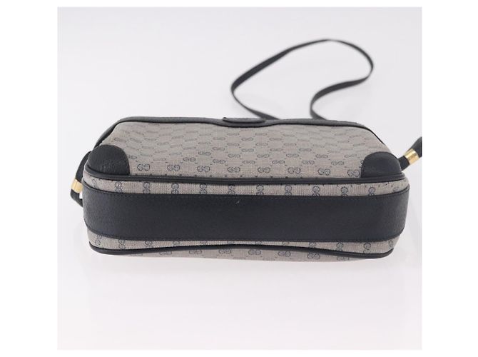 GUCCI Micro GG Supreme Shoulder Bag PVC Navy Gold - vista 9