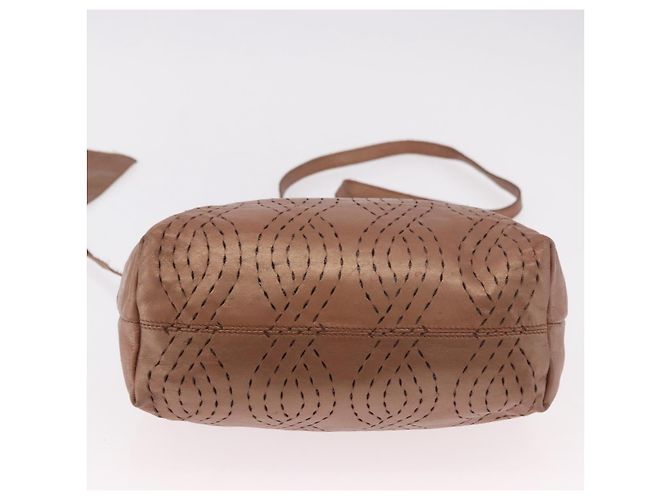 FENDI Shoulder Bag Leather 2way Bronze Gold - vista 11