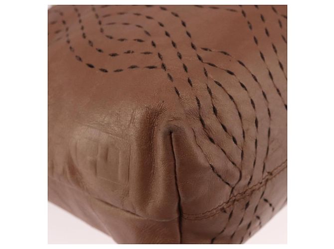FENDI Shoulder Bag Leather 2way Bronze Gold - vista 12