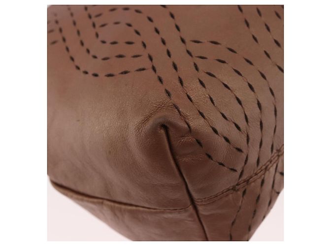 FENDI Shoulder Bag Leather 2way Bronze Gold - vista 14