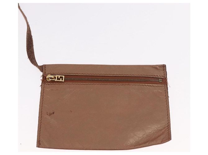 FENDI Shoulder Bag Leather 2way Bronze Gold - vista 24