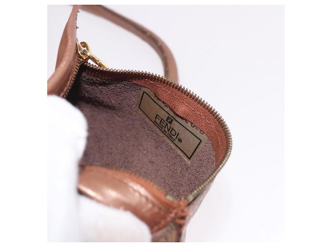 FENDI Shoulder Bag Leather 2way Bronze Gold - vista 26