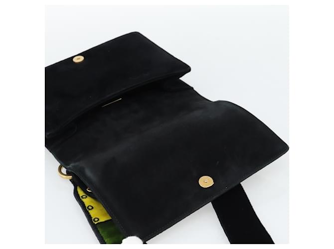 PRADA Shoulder Bag Velor Black Gold - vista 15