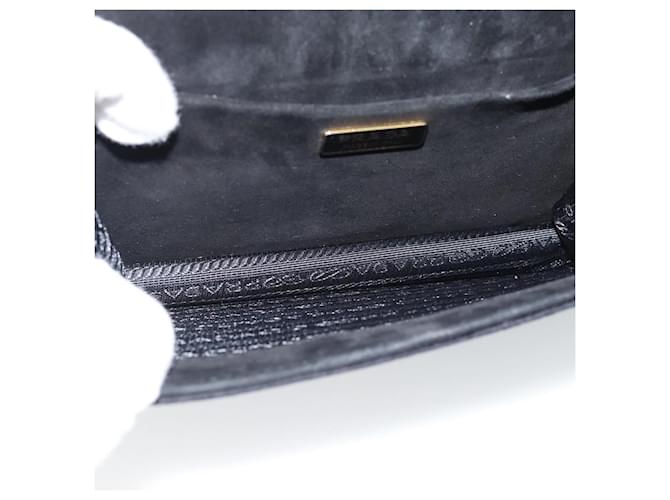 PRADA Shoulder Bag Velor Black Gold - vista 17
