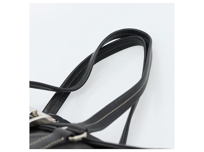 PRADA Tote Bag Leather Black Silver - vista 8