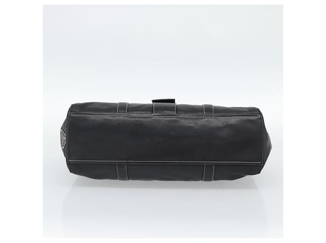 PRADA Tote Bag Leather Black Silver - vista 9