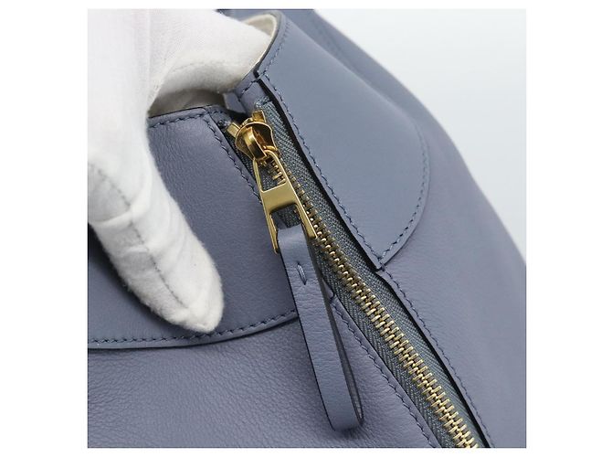 LOEWE Hammock Small Hand Bag Leather 2way Light Blue Gold - vista 19