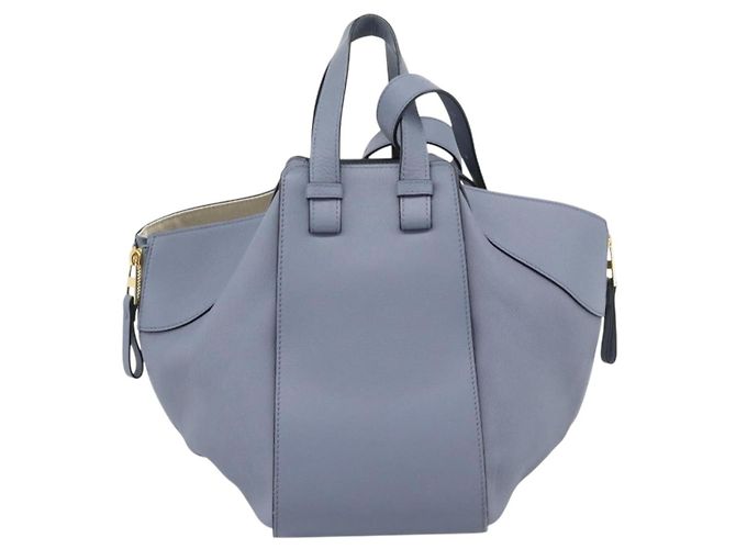LOEWE Hammock Small Hand Bag Leather 2way Light Blue Gold - vista 2