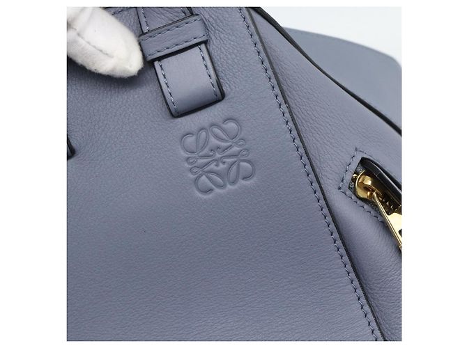 LOEWE Hammock Small Hand Bag Leather 2way Light Blue Gold - vista 20