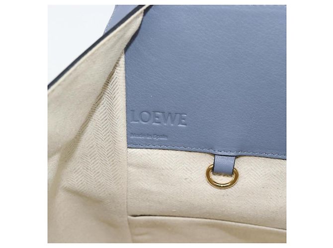 LOEWE Hammock Small Hand Bag Leather 2way Light Blue Gold - vista 21
