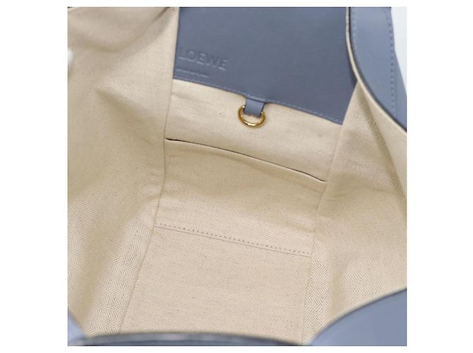 LOEWE Hammock Small Hand Bag Leather 2way Light Blue Gold - vista 22