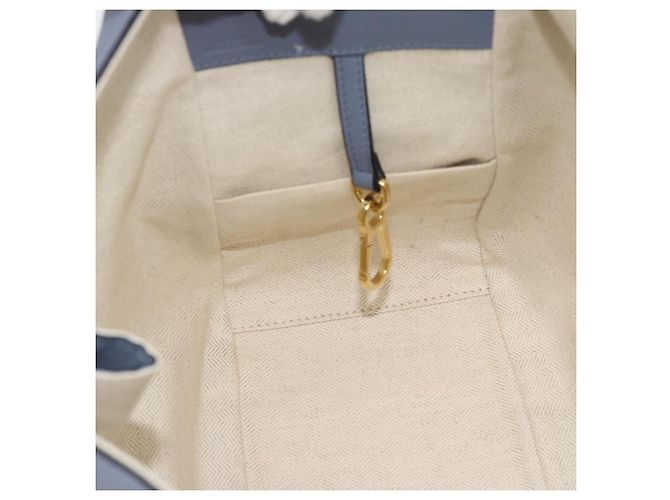 LOEWE Hammock Small Hand Bag Leather 2way Light Blue Gold - vista 23