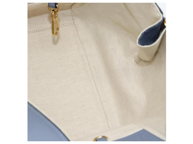 LOEWE Hammock Small Hand Bag Leather 2way Light Blue Gold - vista 24