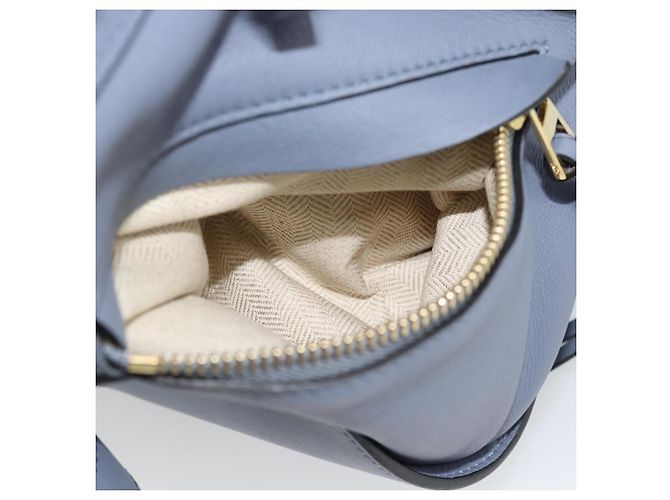 LOEWE Hammock Small Hand Bag Leather 2way Light Blue Gold - vista 26